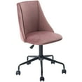 thumbnail image 1 of FurnitureR Siège Pivotant Cian Chaise de Travail Moderne en Velours Rose, 1 of 8