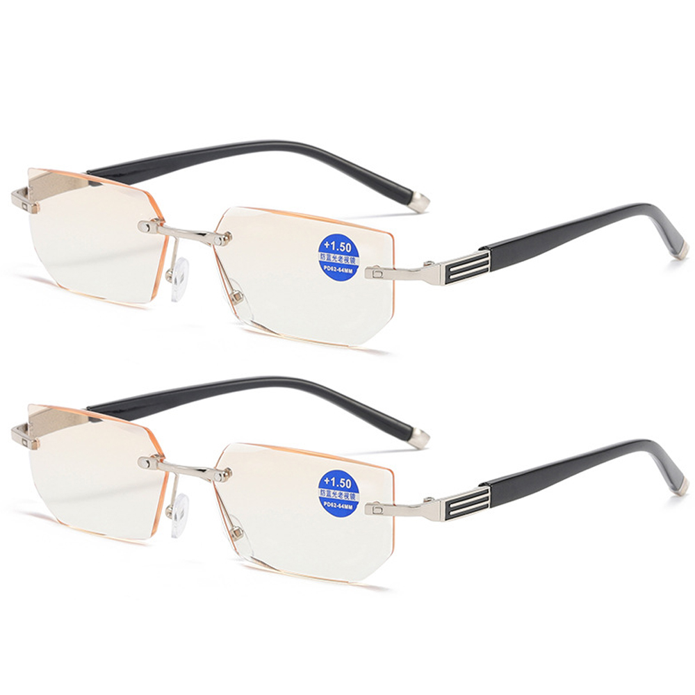 Lunettes De Lecture Ultra Fines Sans Monture - 2 Paires, Réglables, Légères, étui Adhésif Inclus