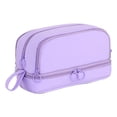thumbnail image 2 of Large Capacity Pencil Case, Multi-Compartment Pen Bag with Handle, Durable Zipper Pencil Pouch, Portable Makeup & Cosmetic Pouch, Stationery Organizer for Office, Work & Daily Use, Purple, 2 of 4