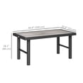 thumbnail image 3 of Outsunny Metal Patio Coffee Table, Outdoor Side Table, Distressed Grey, 3 of 10