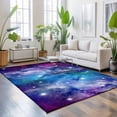 thumbnail image 3 of Area Rugs 3'x5', Starry Sky Carpet Runner Indoor Outdoor Rugs Home Decor Aesthetic, Galaxy Outer Space Universe Star Night Non Slip Mats Washable Accent Rug for Living Room Bedroom, 3 of 8