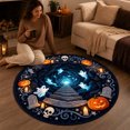 thumbnail image 7 of Dmlowu Halloween Area Rug, Optical Illusion Non-Slide Round Rugs for Living Room Entryway Bedroom Party, Halloween Decorations Indoor Outdoor, 7 of 7