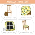 thumbnail image 4 of Lemon Seat Covers for Dining Room Chairs Set Of 4,Stretch Printed Washable Chair Seat Cover with Elastic Ties and Button,Removable Waterproof Couch Cushion Covers, 4 of 6
