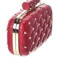 thumbnail image 3 of Valentino Rockstud Quilted Leather Clutch, Red, 3 of 4