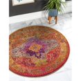 thumbnail image 1 of Unique Loom 3140074 8 x 8 ft. Michaelangelo Vita Round Rug, Multi Color, 1 of 1