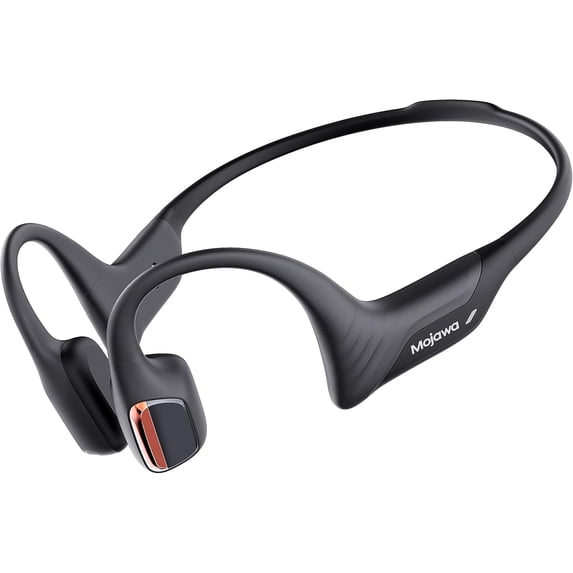 Restored mojawa Purra Swim Bone Conduction Swimming Headphones, Open-Ear Bluetooth Headphones with Mic, 32GB MP3 Player, IP68 Waterproof Sport Earbuds, Deep Bass, Secure Fit for Running, Cycling (Refurbished)