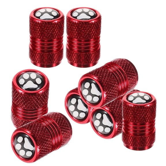 Masteelf 8pcs Cat Dog Paw Tire Valve Stem Caps Stainless Steel Air Caps Cover Paw Print Valve Stem Covers For Cars Suvs Bikes Trucks And Motorcycles