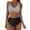 Pattern 02, variant on Erwazi High Waisted Bikini Sets for Women Front Ruched 2 Piece Bathing Suits Tummy Control Swimsuit