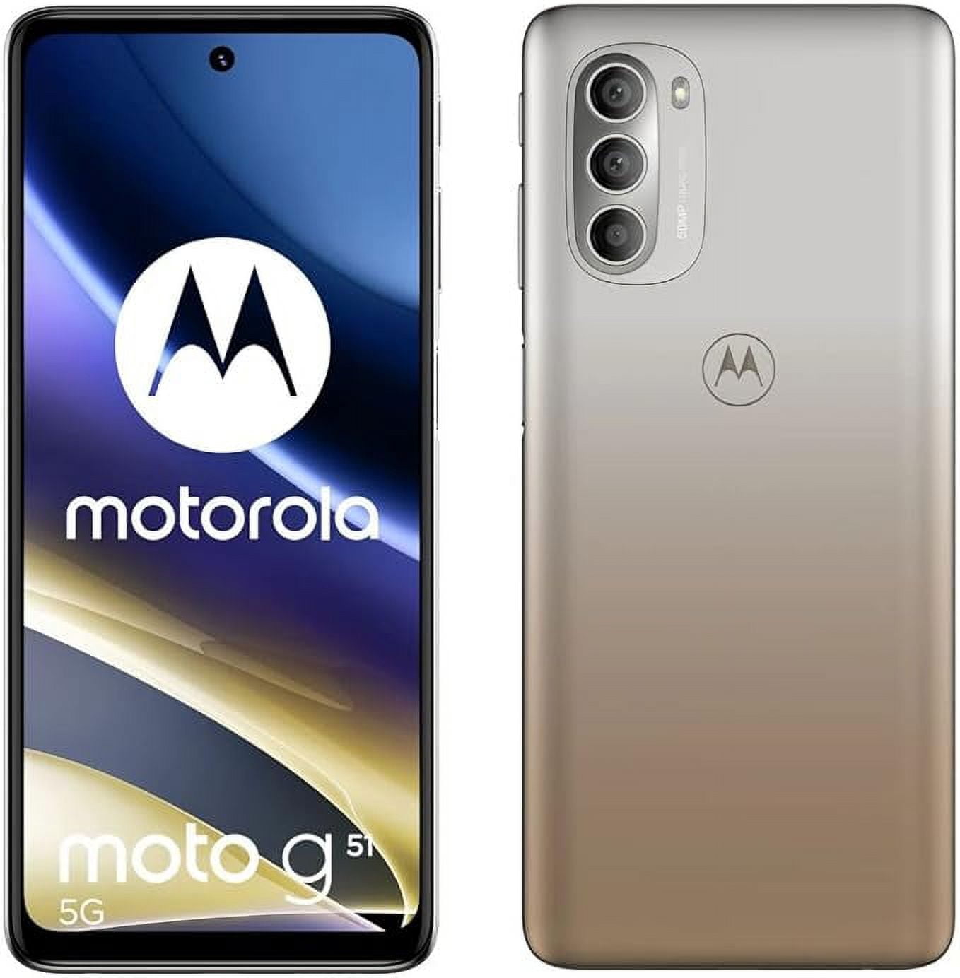 Motorola Moto G51 Dual-SIM 128GB ROM 4GB RAM (GSM Only | No CDMA) Factory Unlocked - Gold