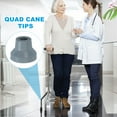 thumbnail image 6 of Quad Cane Tips 1/2 Inch, 8 Pcs Replacement Foot for Standing Stick Women Men Seniors, Gray(Style 3), 6 of 7