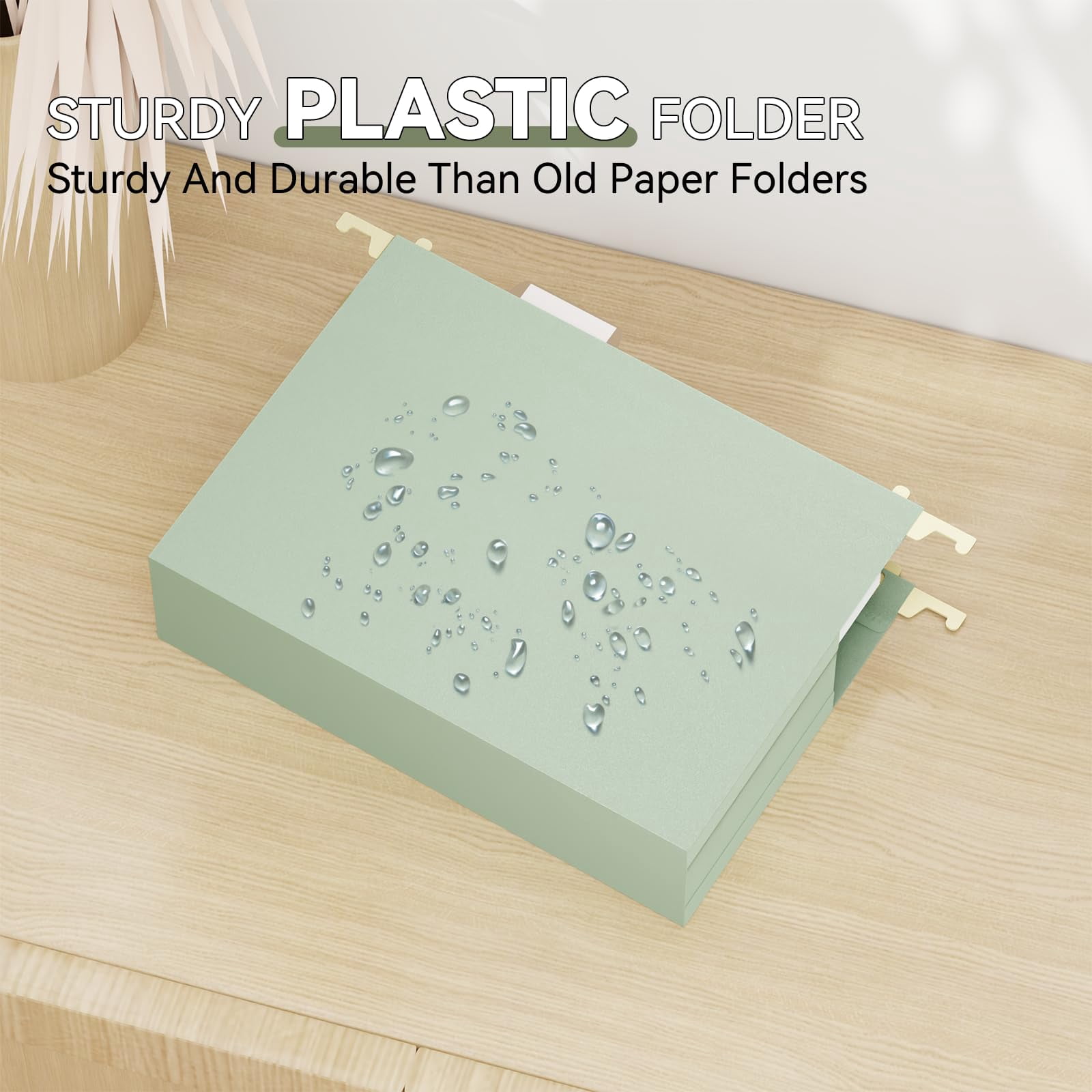 Plastic Extra Capacity Hanging File Folder Letter Size Expanding Hang With Tab Heavy Duty 2" Expansion Accordian Pocket 12 Pack Reinforced Pastel Color Filing Cabinet Folders No Assembly