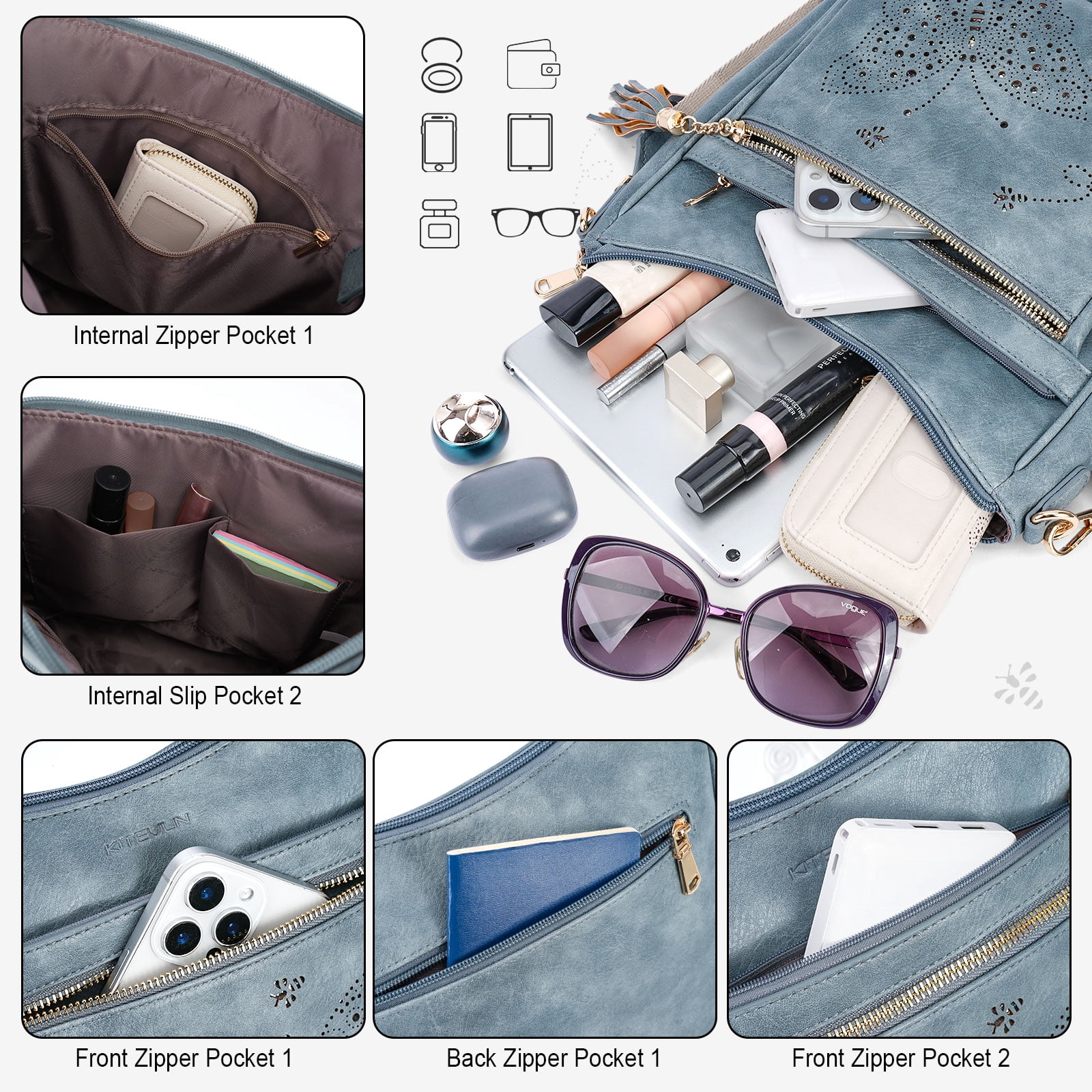 [Mother’s Day Gift Present] APHISON Ladies Crossbody Bags Lightweight Shoulder Bags, Crossbody Purse With Adjustable Strap For Daily Life