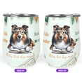 thumbnail image 2 of Collie Mother Book Lover Living That Dog Mom Life Happy Mother's Day 12oz Stainless Steel Wine Tumbler Insulated Cup with Lid Collie Dog Lover Gifts Idea - 03004, 2 of 5