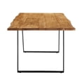 thumbnail image 3 of 60 Inch Dining Table, Black Natural, Wood, Rectangular, Kitchen Cafe Bistro Hospitality Restaurant, Modern Contemporary HB35896, 3 of 12