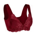thumbnail image 5 of LAST CLANCE SALE! Women's Push Up Bra Racerback Front Closure Bras Lace Padded Underwire Plunge Floral, Red, 4XL, 5 of 8