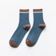 thumbnail image 1 of Calcetines de otoño e invierno para hombre, de doble aguja, de color liso, informales, de negocios, de algodón, para hombre, 1 of 6