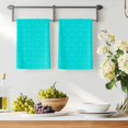 thumbnail image 3 of Turquoise Plaid Kitchen Towels Set of 1, Geometric Leaf Diamond Morocco Abstract Absorbent Dish Towels for Kitchen, Microfiber Hand Towel, Quick Drying Tea Towel for Cleaning Decorative Dishcloths, 3 of 7