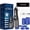 Black with 30pcs Mouthwash, variant on MySmile LP201 OLED Display Portable Water Flosser Cordless for Teeth Braces, Electric Power Water Dental Flosser 350ml Large Oral Irrigator, IPX7 Waterproof, 5 Modes, 8 Tips, 1 Travel Bag, White