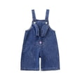 thumbnail image 7 of Tisuna Toddler Girls Easter Overalls Denim Pants Bunny Print Sleeveless Suspender Trousers Comfortable Casual Little Girls Festival Playwear Summer Pants Navy Size 12-18 Months, 7 of 7