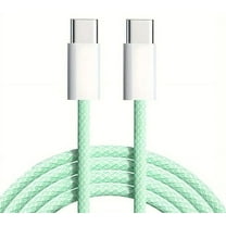 USB C To USB C Charging Braided Cable 60W, Type C To Type C Fast Charger Cord Compatible For IPhone 15/15 Pro/15 Pro Max/15 Plus,IPad Pro, Air5, Samsung Galaxy S23 S22 Note 20/10 Green