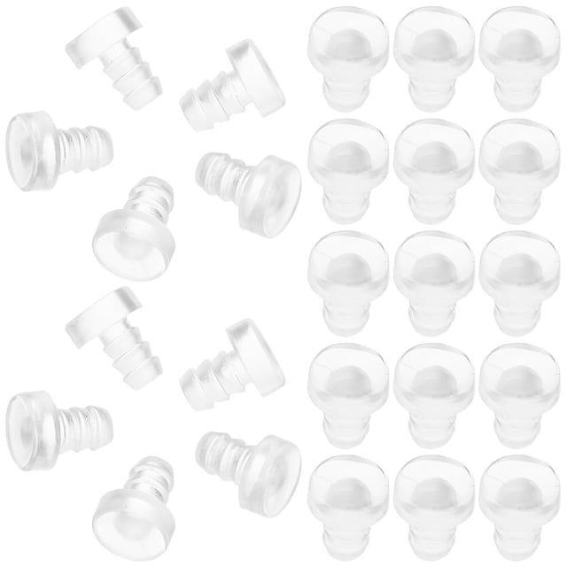 unbranded 100Pcs Clear Glass Table Top Anti Slip Pads Soft Transparent Bumpers for Furniture Protection
