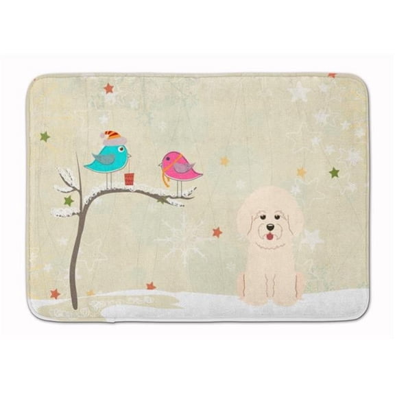 Christmas Presents Friends Bichon Frise Machine Washable Memory Foam Mat
