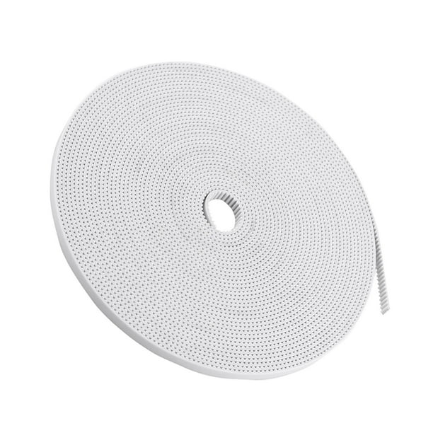 Correa Dentada Abierta Blanca de 10m Pu de 6 mm Con Nús de Acero, Bajo Nivel de Ruido para Enferas 3D, Trazador Inteligente