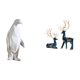 thumbnail image 1 of Elegante colección de figuras de animales de resina con estatuas de pingüinos y renos para el hogar, la oficina, la mesa, el bar, el dormitorio y la d, 1 of 8