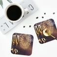 thumbnail image 5 of Balery 4 Pcs Happy New Yearleather Coasters Set, Drink Table Cup Coasters For Living Room Kitchen Coffee Decor, 5 of 9