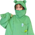 thumbnail image 4 of ZheElen Polyester Fall In Love With Adorable Cartoon Hoodie Warm And Soft For Winter Easy To Clean green M, 4 of 6