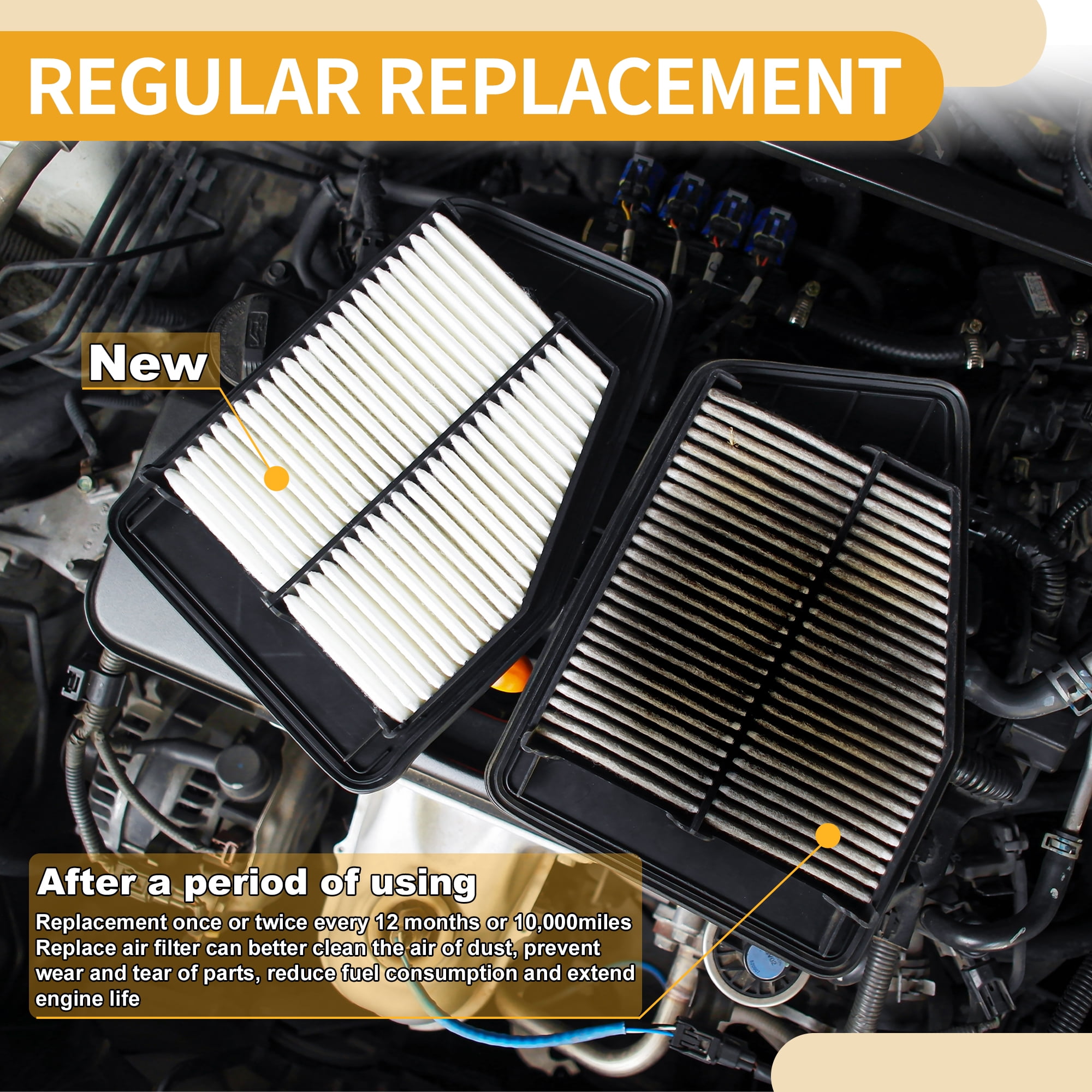 Unique Bargains Engine Air Filter No.28113F2000 for Kia Forte 1.6L 2.0L 2019-2024