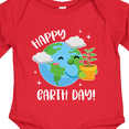 thumbnail image 4 of Inktastic Happy Earth Day Cute Smiling Planet Earth with Tree Boys or Girls Long Sleeve Baby Bodysuit, 4 of 5