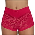 thumbnail image 2 of YWDJ Womens Boxer Briefs Plus Size Breathable Lace Lightweight No Show Sexy Seamless Underwear BoxerShorts Breathable Lace Strapcross Underwear Red M, 2 of 7