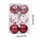 thumbnail image 3 of Adornos navideños, adornos navideños, regalos navideños, 6 bolas de Navidad de 8 cm, para árbol, colgantes, para fiestas en el hogar, 3 of 4