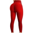 thumbnail image 3 of Pantalones de yoga de cintura alta para mujer Control de barriga Adelgazante Leggings texturizados para correr Entrenamiento Ruched Butt Lift Pants Adepaton WMZL-864-57, 3 of 4