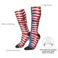 thumbnail image 5 of America Flag Pattern Knee High Socks for Women Long Leg Warmers Socks, 5 of 7