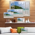 thumbnail image 2 of Designart - Fenêtre Ouverte pour Calmer le Bord de Mer - Art sur Toile Extra Large, 2 of 2