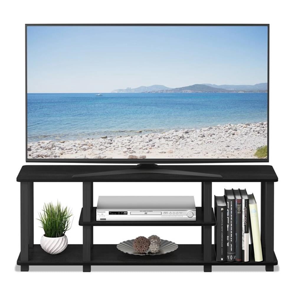 Furinno TURN-S-TUBE Wood Entertainment TV Stand for TV up to 50" in Black