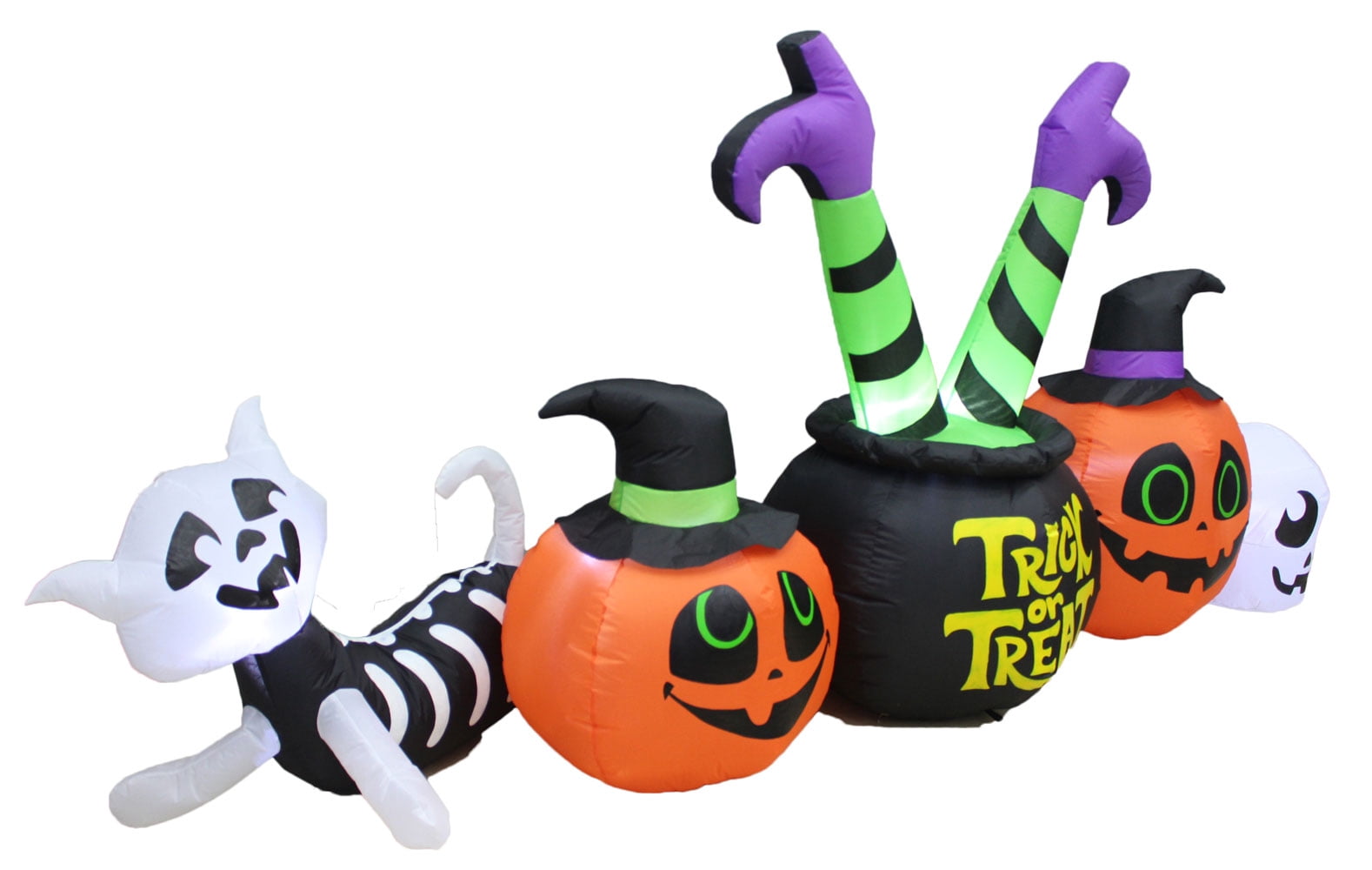 Impact Canopy Inflatable Outdoor Halloween Decoration, Pumpkin and Witch