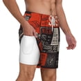 thumbnail image 2 of Kdxio Sushi Menu Print Men'S Swim Trunks With Compression Liner 7 Inch Inseam Quick Dry Swim Shorts, 2 of 7