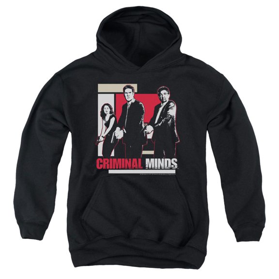Criminal Minds Guns Drawn Youth Pullover Hoodie Sweatshirt Black