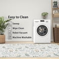 thumbnail image 3 of 2x3 Rug, Leaf Door Mat, Botanical Floral Rug, Leaves Rugs for Entryway, Washable & Non Slip & Soft Low Pile Small Carpet, Indoor Doormat, Leaf Home Decor & Gifts, 3 of 7