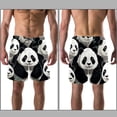 thumbnail image 3 of luoweisi Men's Beach Shorts Quick Dry Swim Trunks with Mesh Lining Panda L, 3 of 5