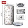 thumbnail image 4 of 20oz Coffee Tumblers White Fairy Castle Pattern Stainless Steel Vacuum Insulated Travel Tumbler Coffee Cups Mug with Lid and Straw with Cleaning Brush for Cold & Hot Drinks, 4 of 5
