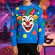 thumbnail image 2 of Top de Manga Larga Impresa con Tema de Carnaval, Sudadera de Cuello de Tripulación de Poliéster Casual para Disfraz de Fiesta Y Ropa Cotidiana, 2 of 7