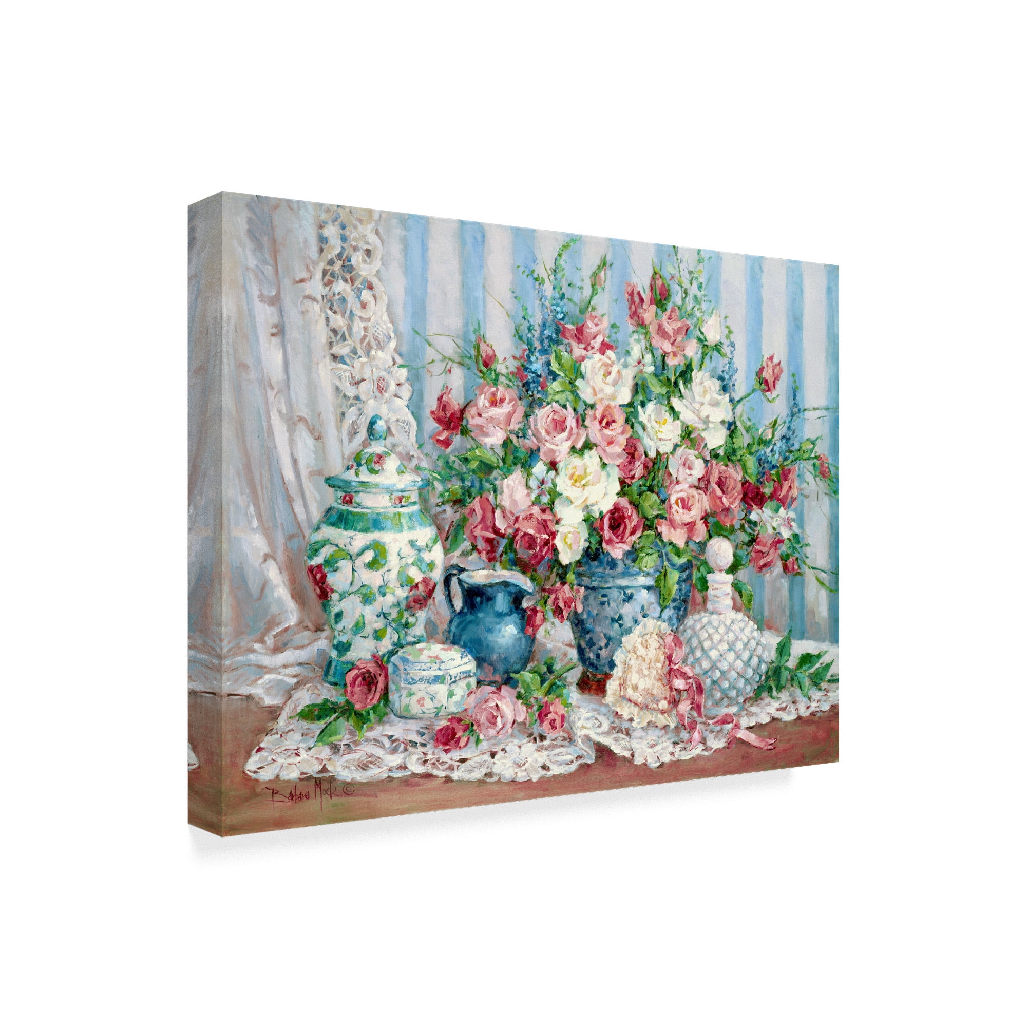 Trademark Fine Art 'Roses And Romance' Canvas Art by Barbara Mock
