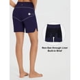 thumbnail image 4 of baleaf Women's 7'' Swim Board Shorts with Zipper Pockets High Waisted Tummy Control Long Beach Swimming Shorts UPF 50+ Quick Dry Modest Swimsuits Bottoms Navy Blue XL, 4 of 7