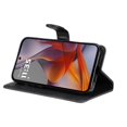 thumbnail image 4 of Wallet Case for Motorola MOTO G75 5G Flip Cover with Card Slots, Magnetic Stand & Strap Black, 4 of 5