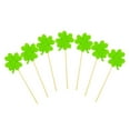 thumbnail image 4 of GOOHOCHY 20 Pcs Four Leaf Card Felt Cake Decorations 20pcs Green, 4 of 8