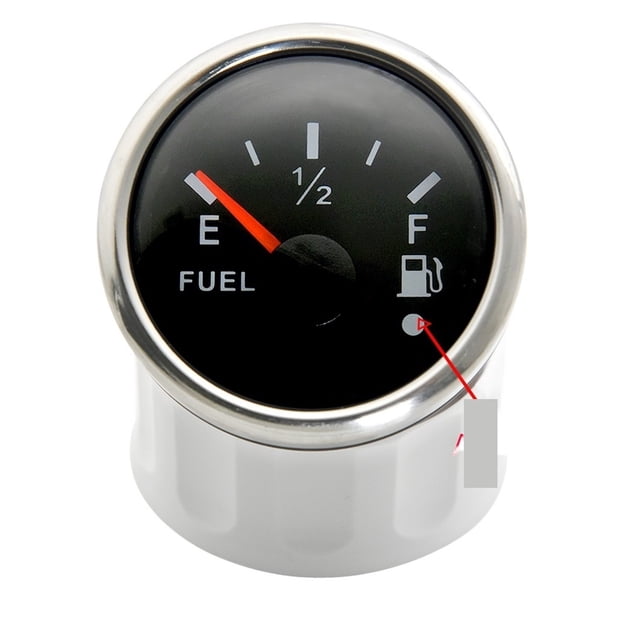 52mm Fuel Level Gauge Fuel Level Sensor 0~190 Ohm 240-33ohm With Red Backlight For Car Boat Motorcycle Indicator E-F Range 9-32V ,Suits Most Tanks